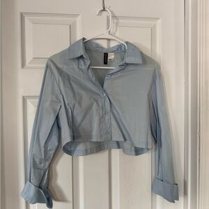 H&M Light Blue Divided Shirt